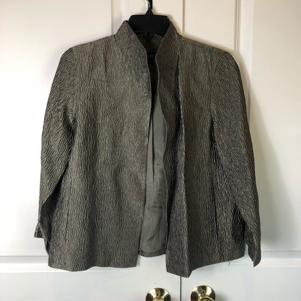 Eileen Fisher Grey Textured Jacket